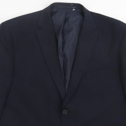 Mens UK Size 44 Racing Green Regular Blue Suit Jacket