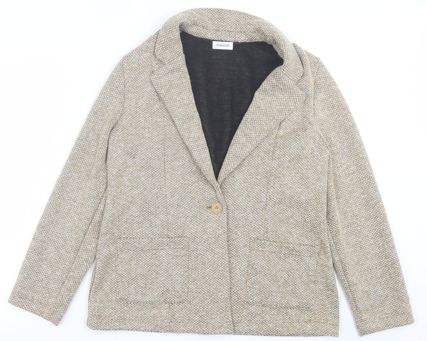 Damart Womens Brown   Jacket Blazer Size 12  Button