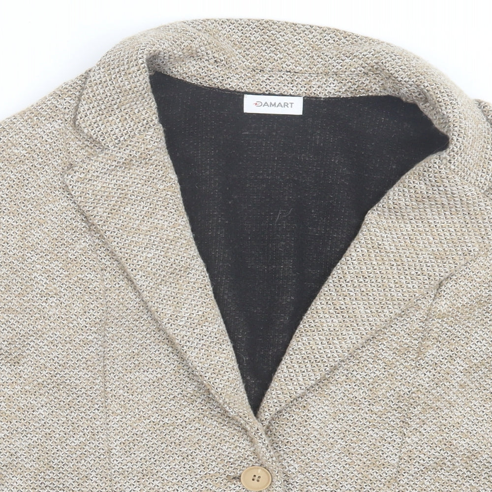 Damart Womens Brown   Jacket Blazer Size 12  Button
