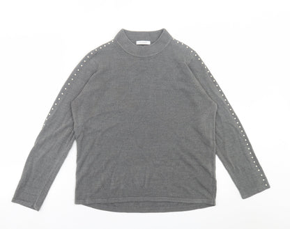 Womens UK Size 14 Classic Grey Pullover Jumper