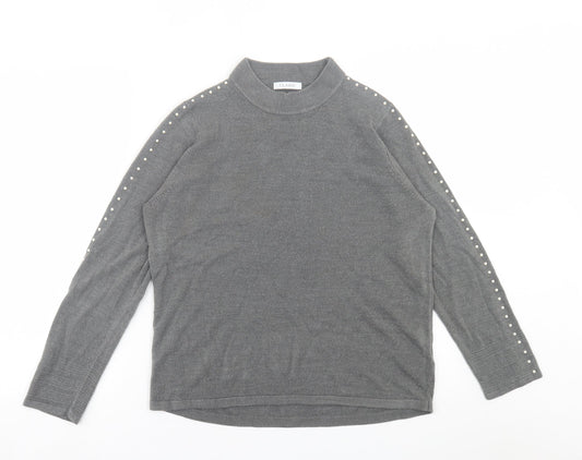 Womens UK Size 14 Classic Grey Pullover Jumper