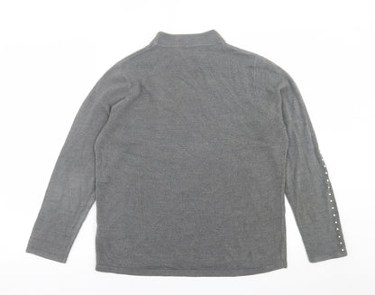 Womens UK Size 14 Classic Grey Pullover Jumper