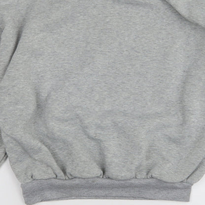 SheIn Womens Grey  Polyester Henley Sweatshirt Size S