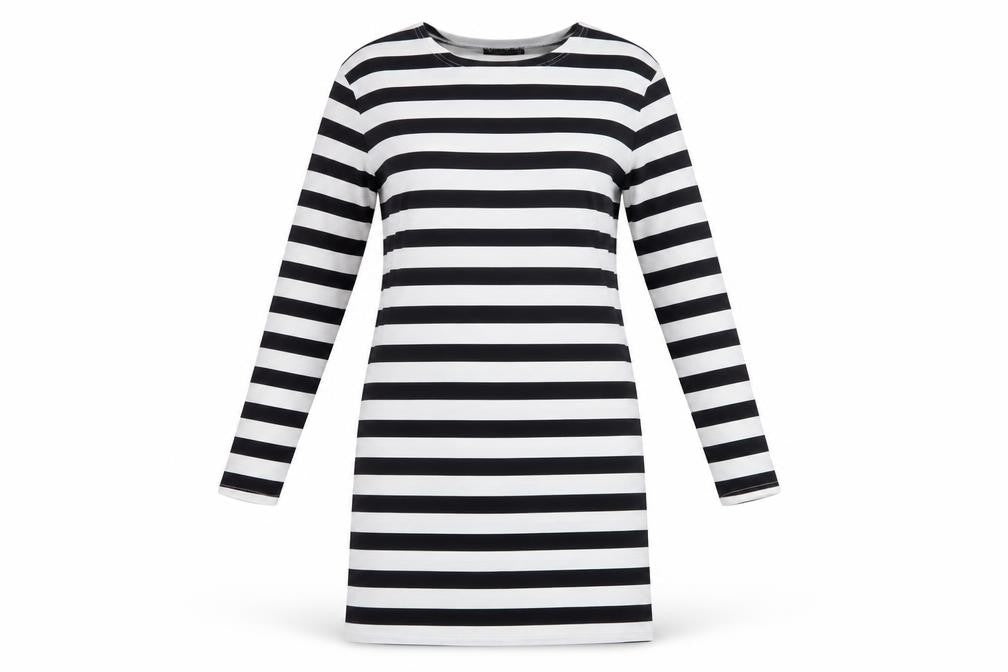 Exhibit  Womens White  Polyester A-Line  Size 10  Crew Neck