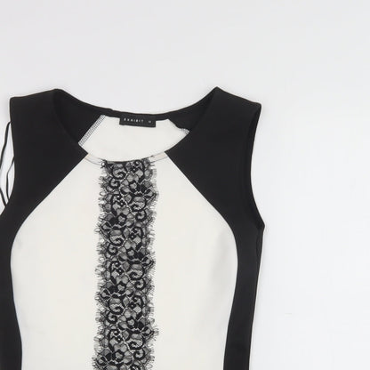 Womens UK Size 10 Exhibit Black Basic T-Shirt