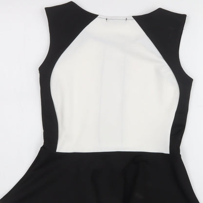 Womens UK Size 10 Exhibit Black Basic T-Shirt