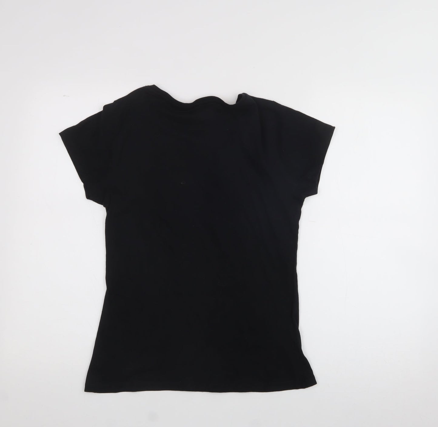 Womens UK Size 10 Pep & co Black Basic T-Shirt