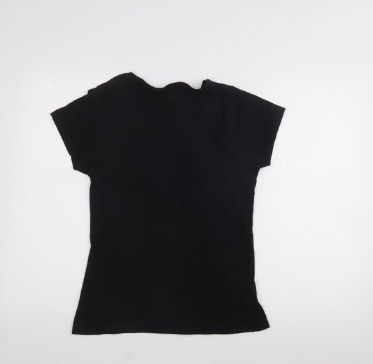 Womens UK Size 10 Pep & co Black Basic T-Shirt
