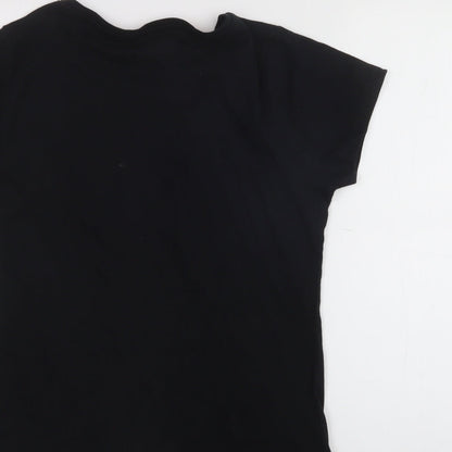Womens UK Size 10 Pep & co Black Basic T-Shirt