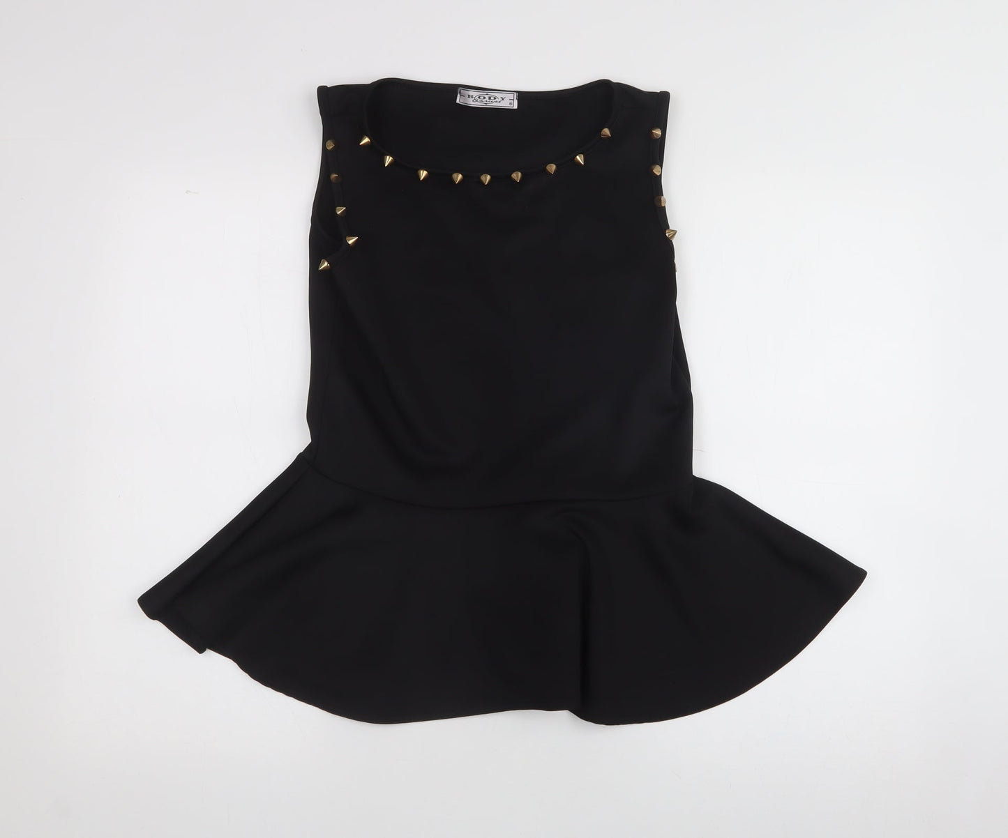 body casual  Womens Black  Polyester Skater Dress  Size S  Crew Neck