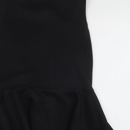 body casual  Womens Black  Polyester Skater Dress  Size S  Crew Neck