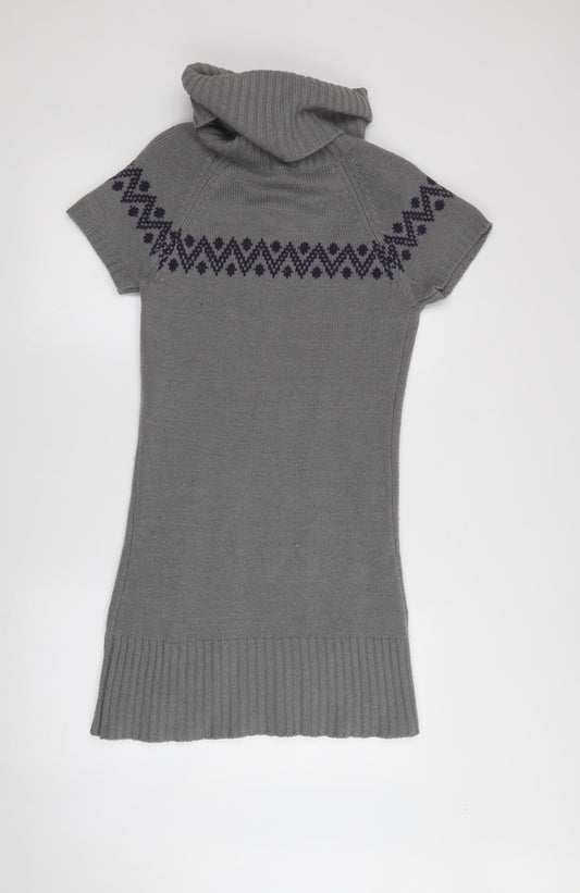 Only Womens Green  Acrylic Jumper Dress  Size S  High Neck