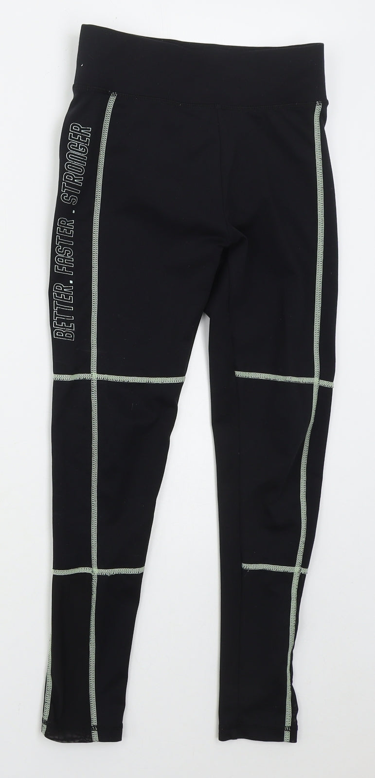 Dunnes Girls Black  Polyester Carrot Trousers Size 8-9 Years  Regular  - Better Faster Stronger