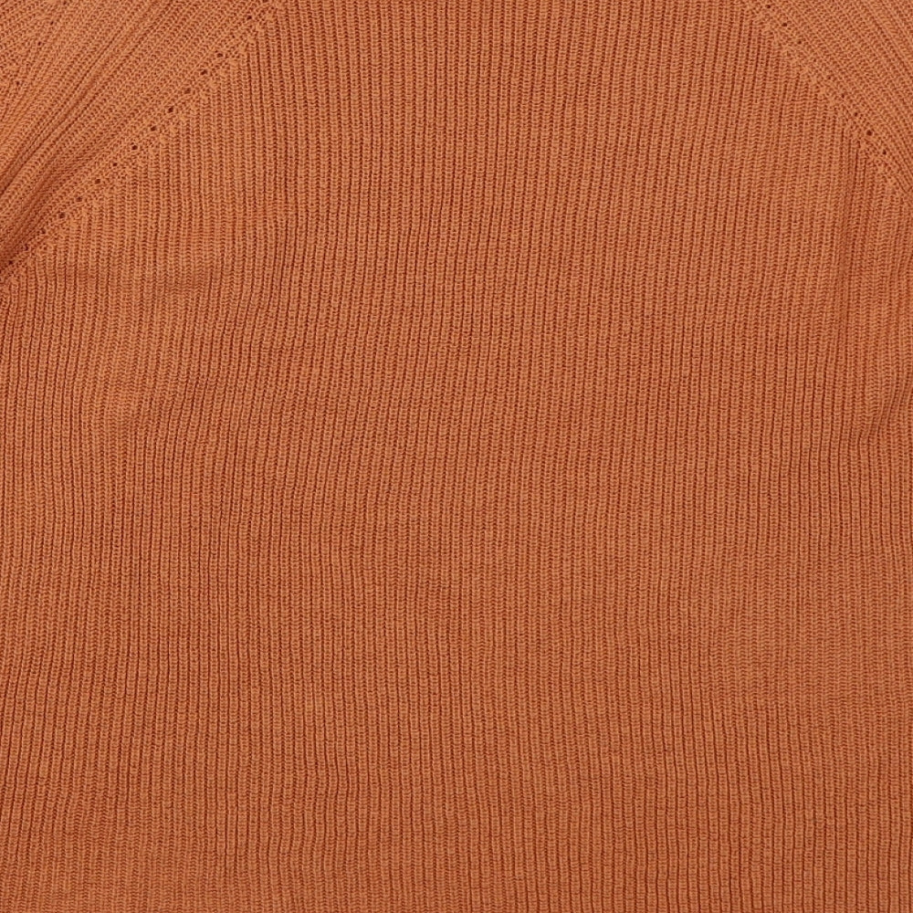Womens UK Size S Mango Orange Pullover Jumper
