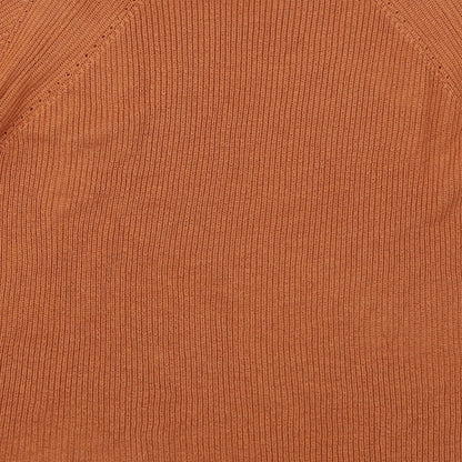 Womens UK Size S Mango Orange Pullover Jumper