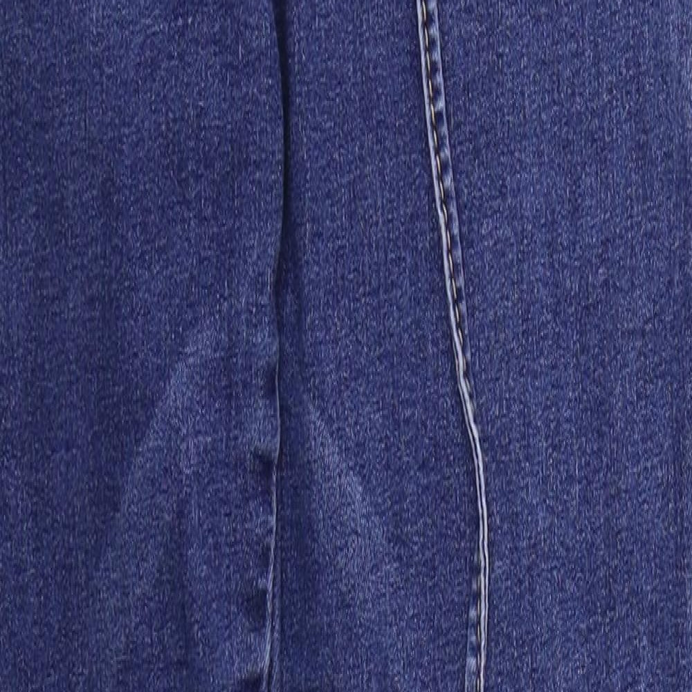 The Casual Company Womens Blue  Cotton Skinny Jeans Size 10 L29 in Regular Drawstring
