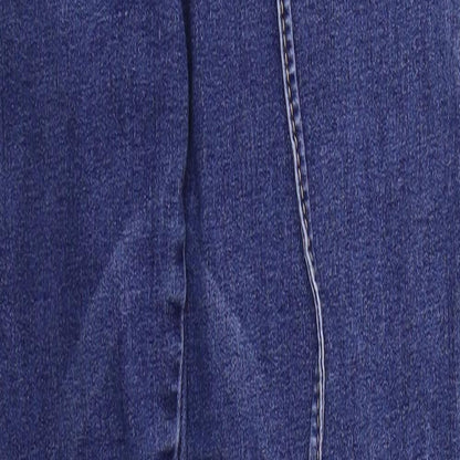 The Casual Company Womens Blue  Cotton Skinny Jeans Size 10 L29 in Regular Drawstring