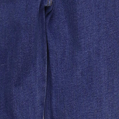 The Casual Company Womens Blue  Cotton Skinny Jeans Size 10 L29 in Regular Drawstring