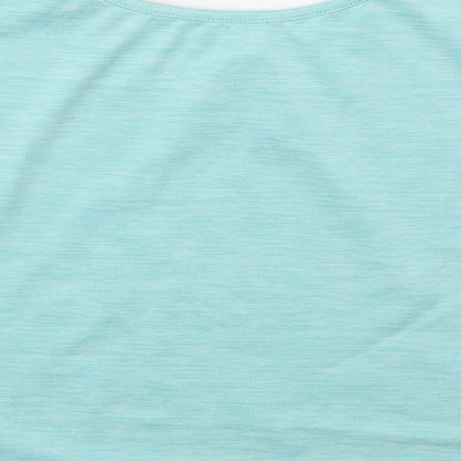 Womens UK Size S Preworn Blue Cropped T-Shirt