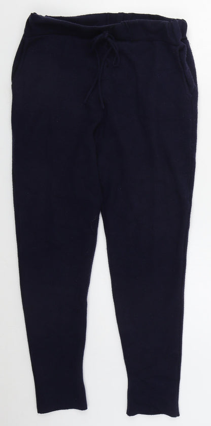 Womens UK Size M Zara Regular Fit Sweatpants Blue Trousers