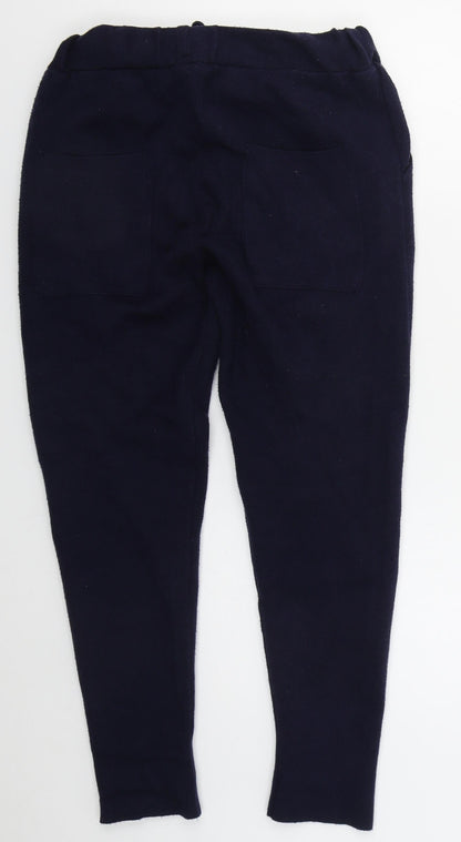 Womens UK Size M Zara Regular Fit Sweatpants Blue Trousers