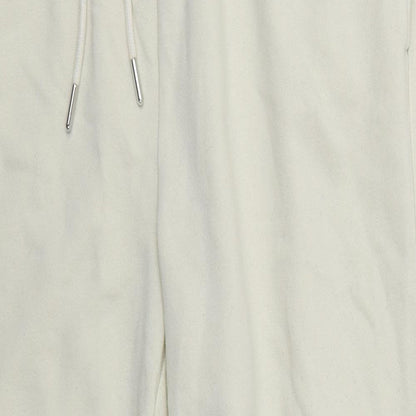 Womens UK Size L Zara Regular Fit Sweatpants Ivory Trousers