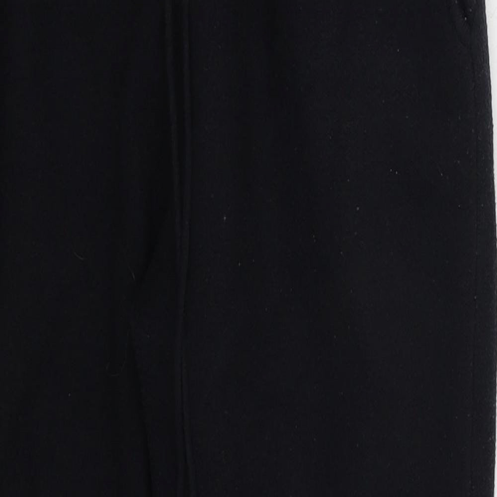 Womens UK Size M Zara Regular Fit Sweatpants Black Trousers