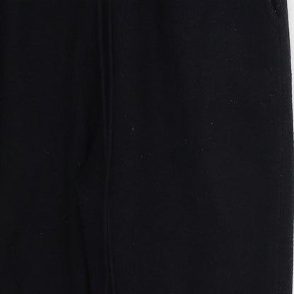 Womens UK Size M Zara Regular Fit Sweatpants Black Trousers