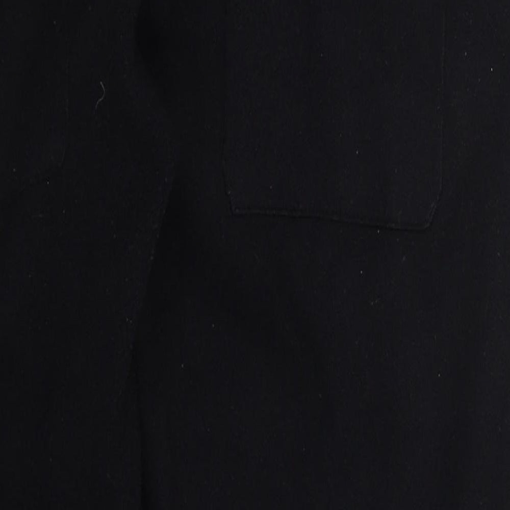 Womens UK Size M Zara Regular Fit Sweatpants Black Trousers