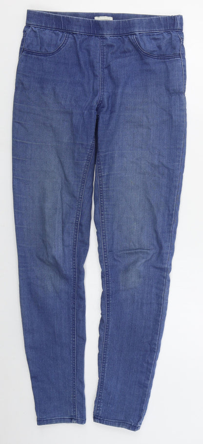 H&M Womens Blue  Cotton Jegging Jeans Size 8 L29 in Regular