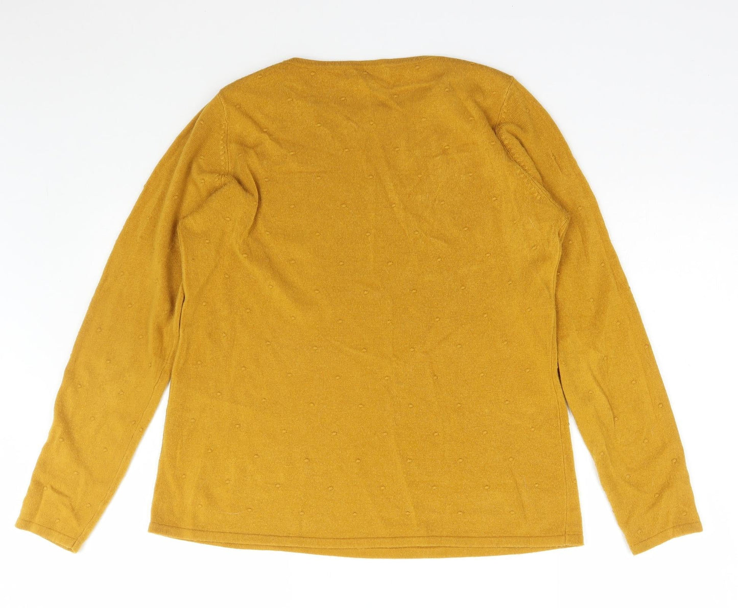 Womens UK Size 14 Bonmarché Yellow Pullover Jumper