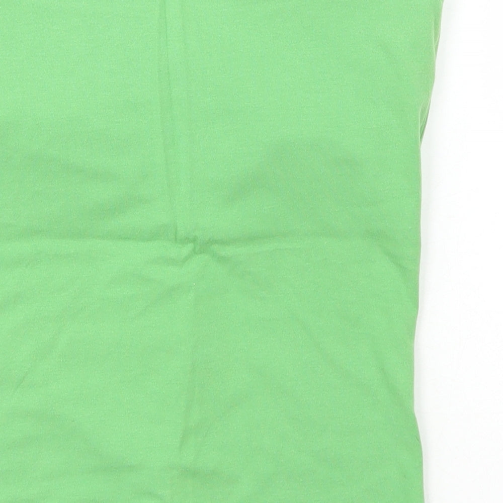 Womens UK Size 10 Topshop Green Basic T-Shirt