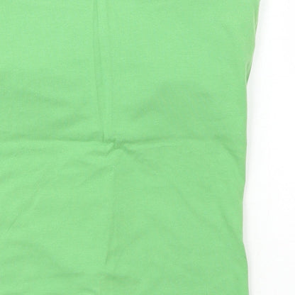 Womens UK Size 10 Topshop Green Basic T-Shirt