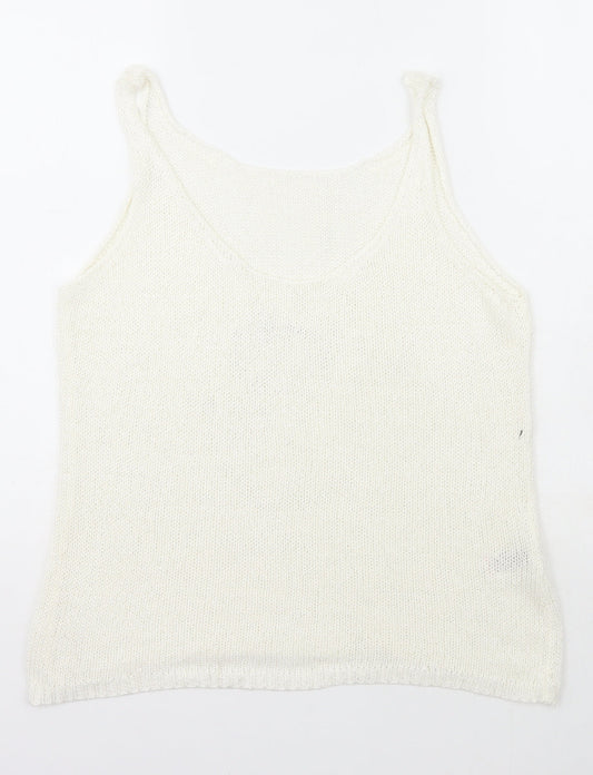Womens UK Size 12 NEXT Ivory Basic T-Shirt