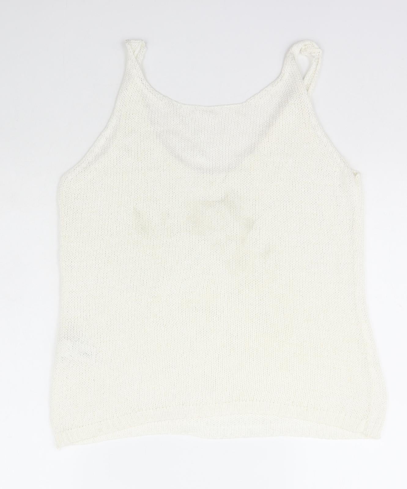 Womens UK Size 12 NEXT Ivory Basic T-Shirt