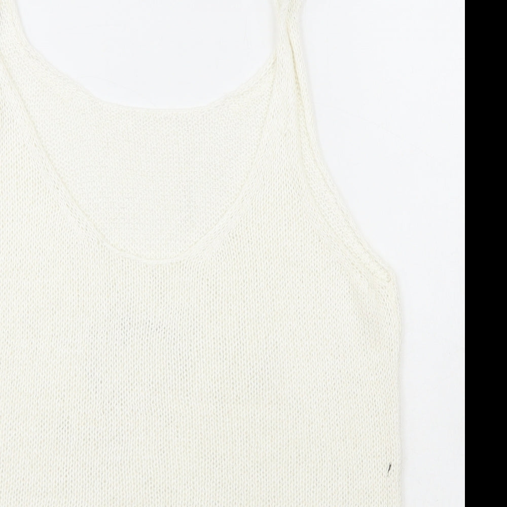 Womens UK Size 12 NEXT Ivory Basic T-Shirt
