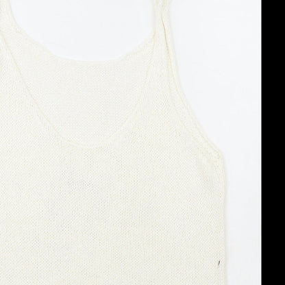 Womens UK Size 12 NEXT Ivory Basic T-Shirt