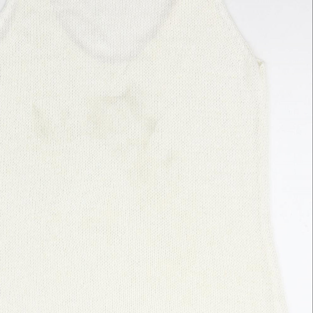 Womens UK Size 12 NEXT Ivory Basic T-Shirt
