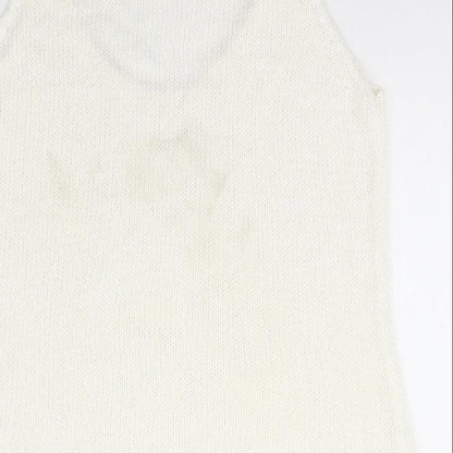 Womens UK Size 12 NEXT Ivory Basic T-Shirt
