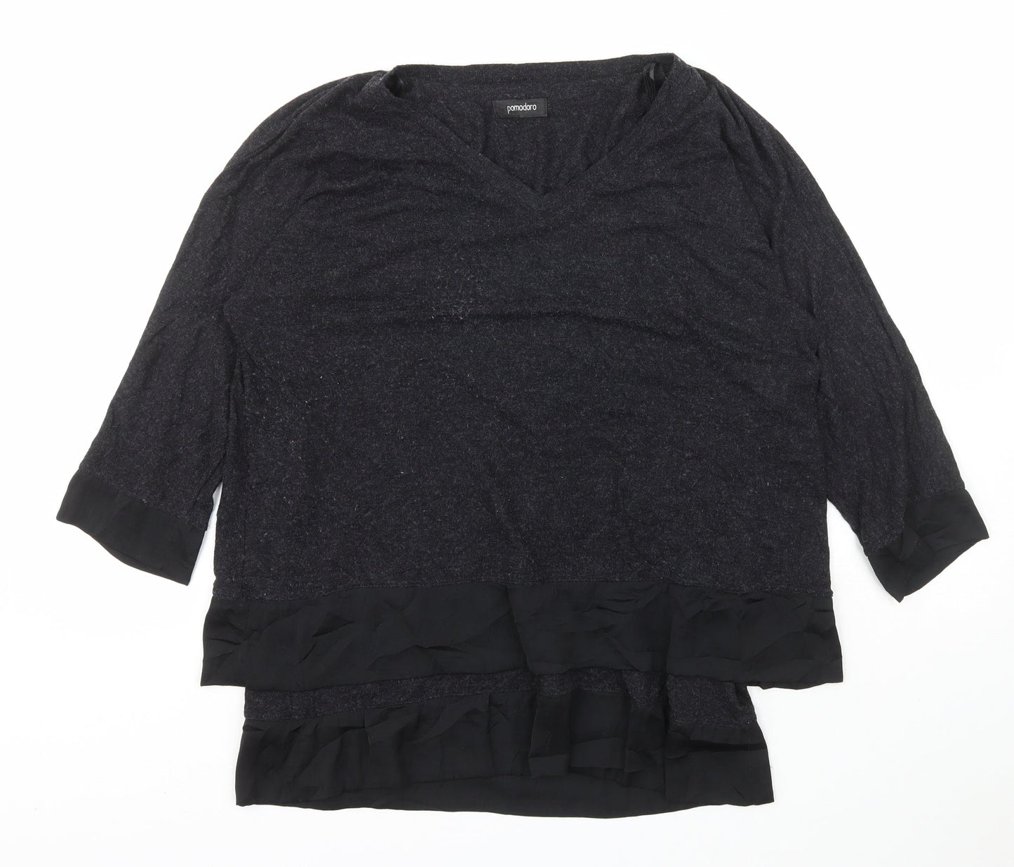 Womens UK Size 12 POMODORO Grey Pullover Jumper