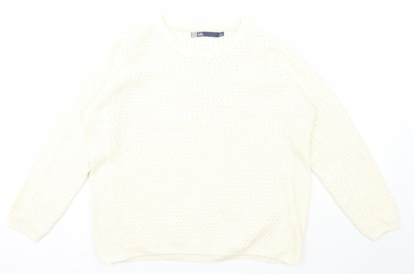 Womens UK Size L Ble Ivory Pullover Jumper