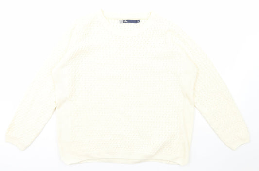 Womens UK Size L Ble Ivory Pullover Jumper
