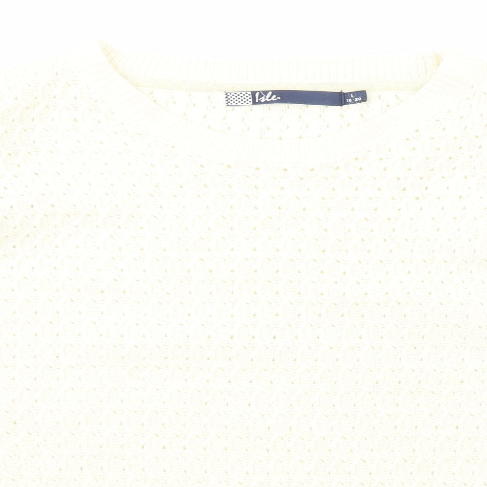 Womens UK Size L Ble Ivory Pullover Jumper
