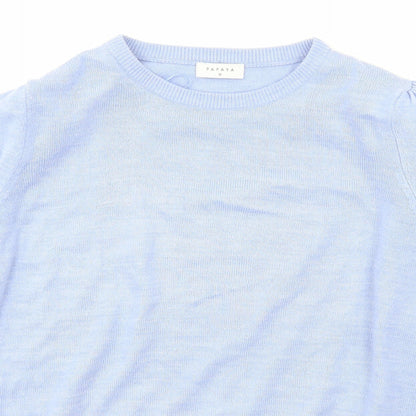 Womens UK Size M Papaya Blue Pullover Jumper