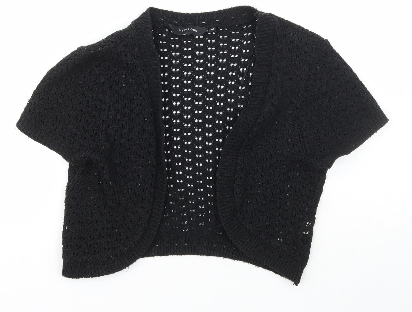 Womens UK Size 14 New Look Black Cardigan Jumper