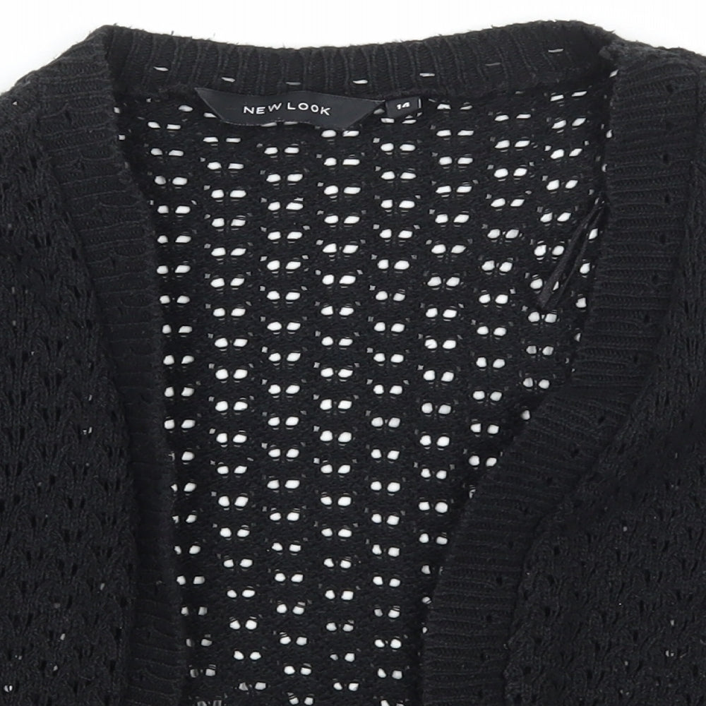 Womens UK Size 14 New Look Black Cardigan Jumper