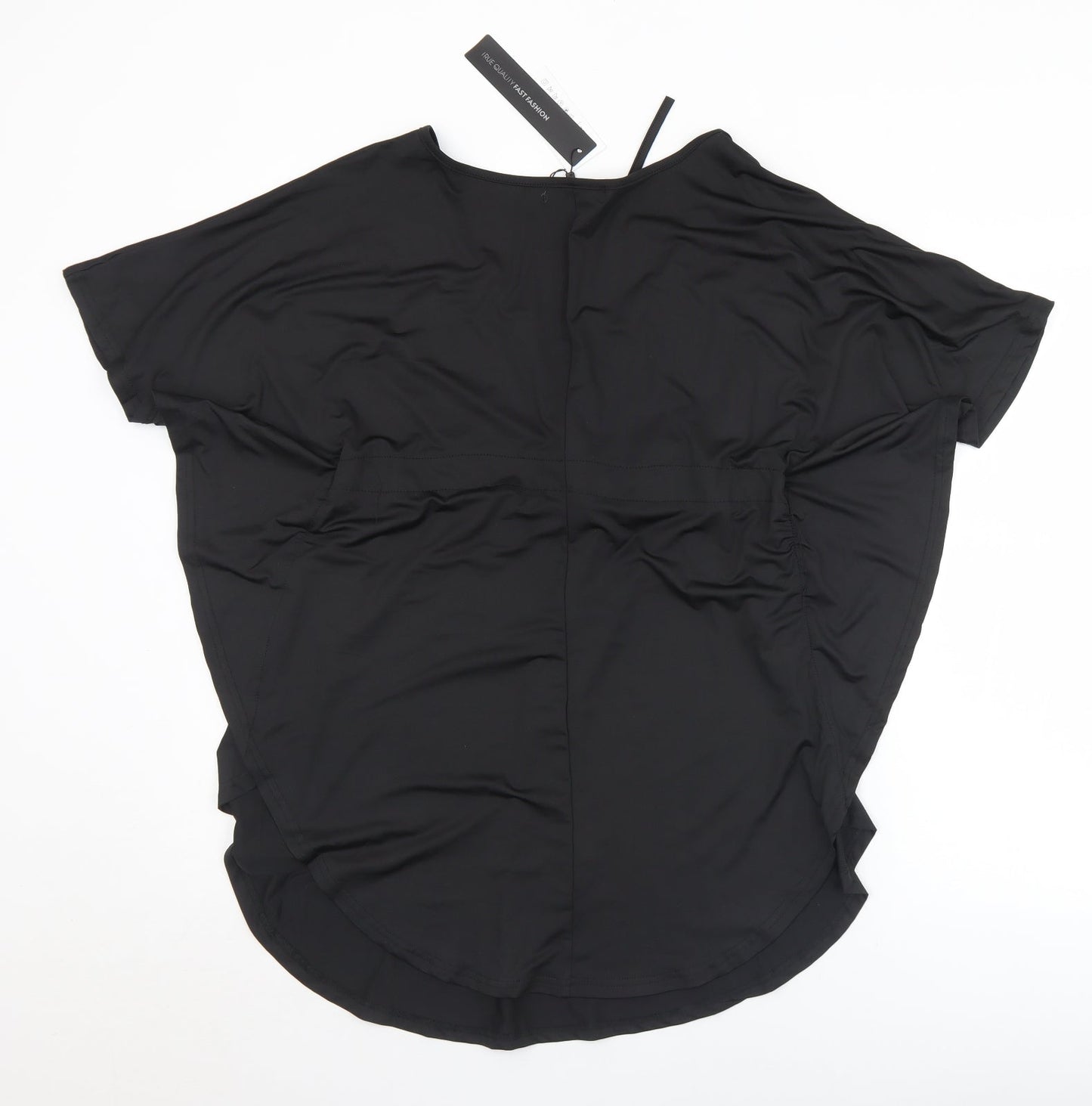 Womens UK Size 10 Zanzea Black Basic Blouse