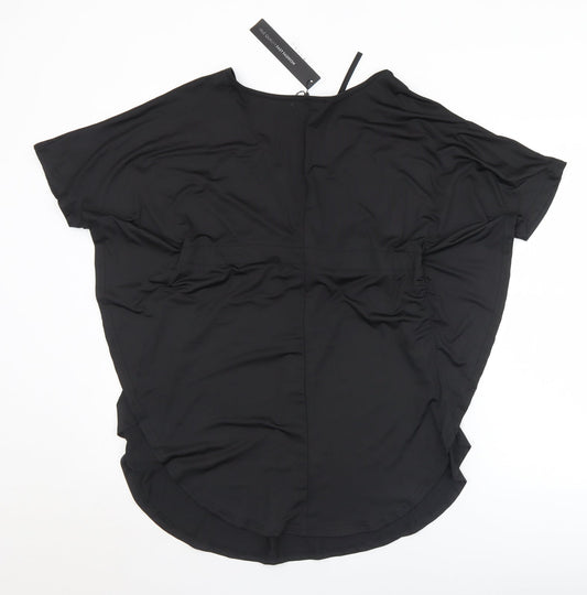 Womens UK Size 10 Zanzea Black Basic Blouse
