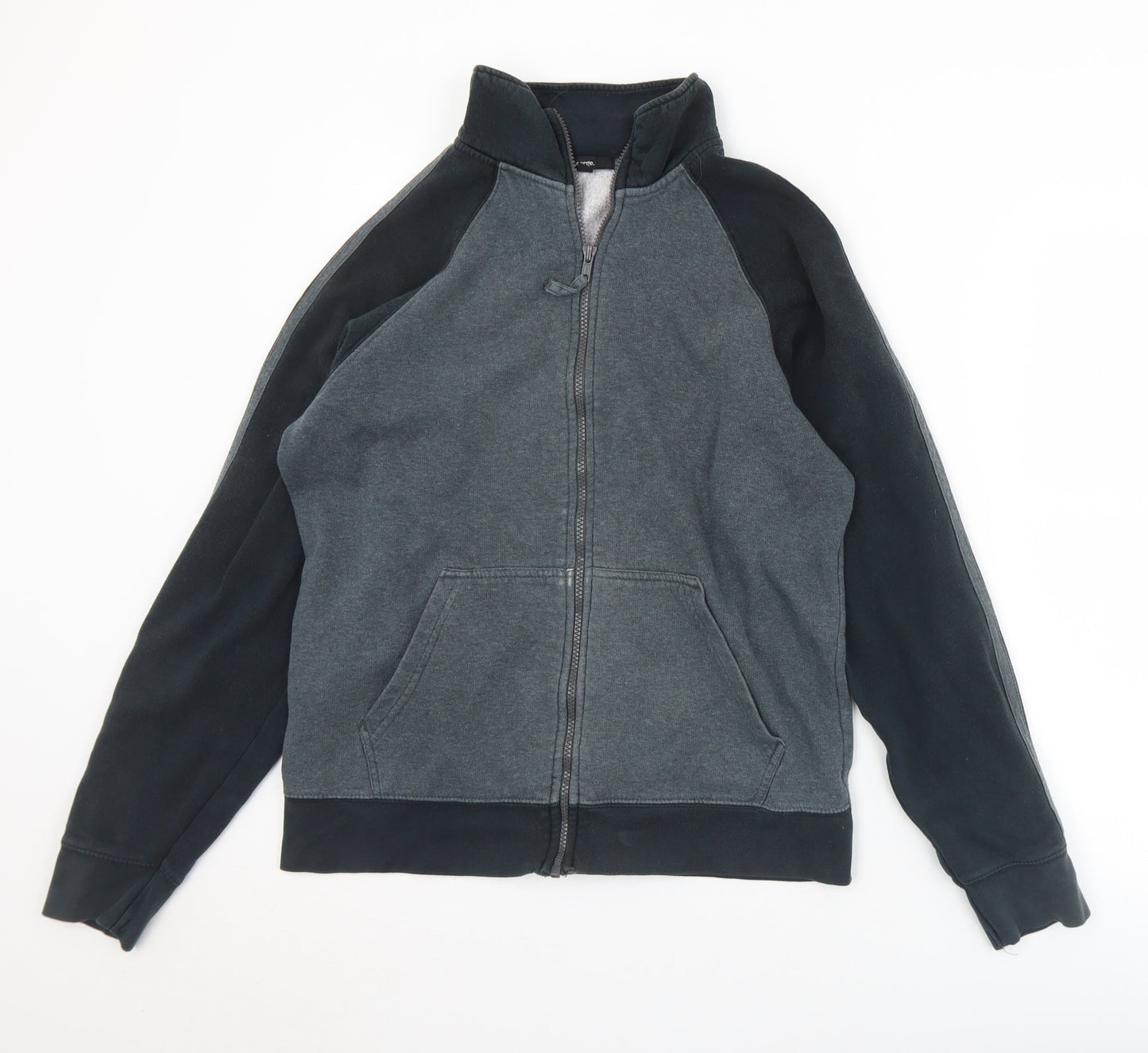 George Mens Grey  Cotton Full Zip Sweatshirt Size S