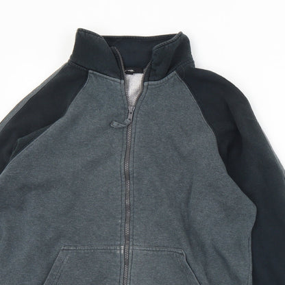 George Mens Grey  Cotton Full Zip Sweatshirt Size S